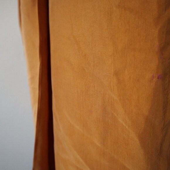 Vintage Yellow Orange Silk Gillian Wrap Dress Size 2 - Picture 7 of 13